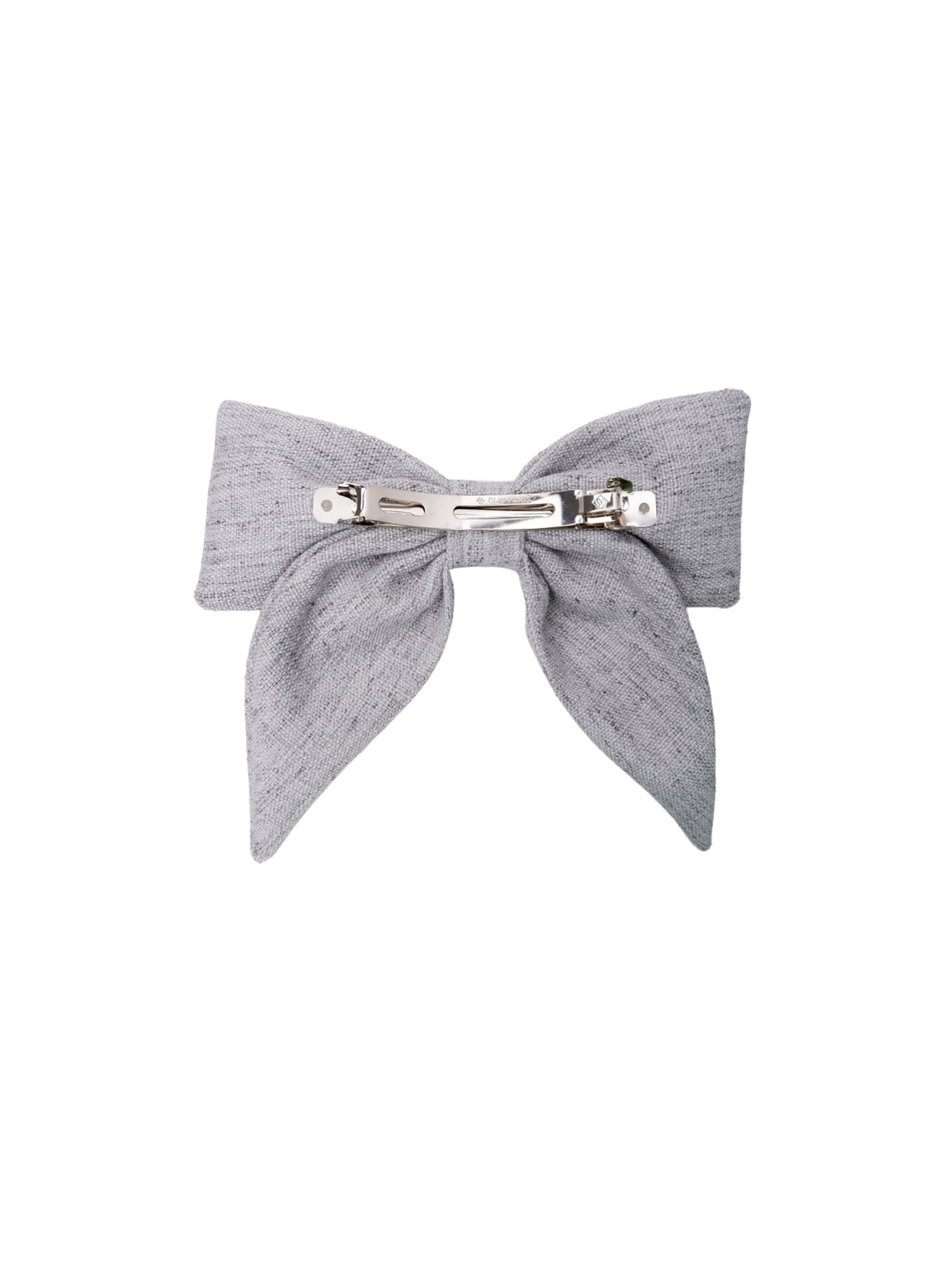 BCPALMER bow barette - Lt. Grey - Black Colour