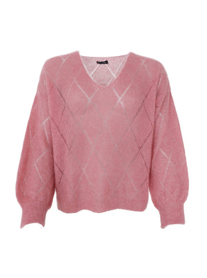 BCBJOERK argyle jumper - Warm Rose