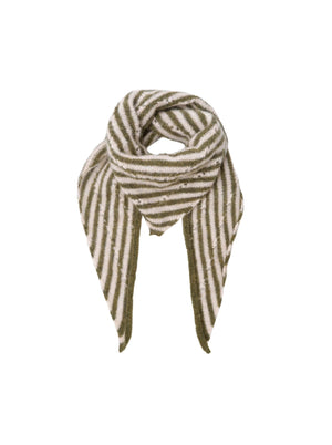 BCDELL mini stripe scarf - Dk. Lime stripe