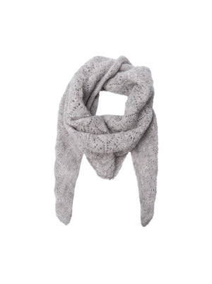 BCDELL needledrop mini scarf - Light Grey
