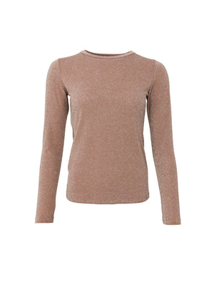 BCFAYE Lurex Blouse - Golden Taupe