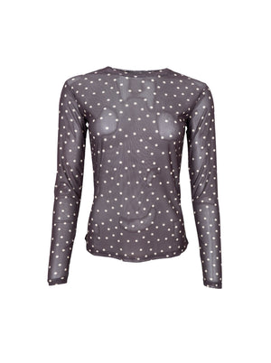 BCANNIE mesh blouse - Coffee Dot