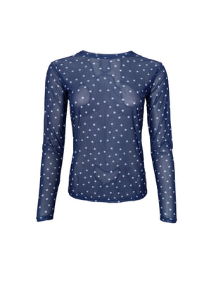 BCANNIE mesh blouse - Navy Dot