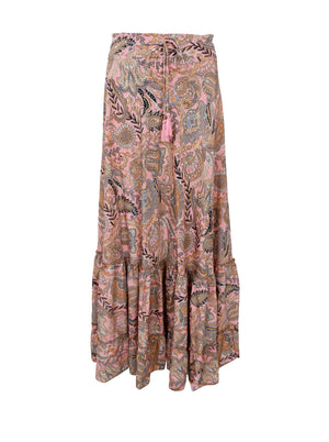 BCLUNA maxi frill skirt - Imperial Rose