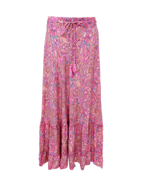BCLUNA maxi frill skirt - Pink Vibe