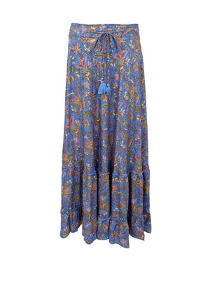 BCLUNA maxi frill skirt - Violet Blue