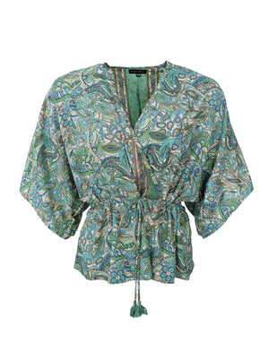 BCLUNA V-neck blouse - Sea Green