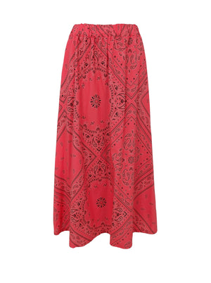 BCABBIE Skirt - Red Paisley