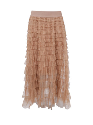 BCANGELINA mesh skirt - Latte
