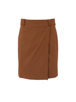 BCDAVINA short wrap-look skirt - Hazelnut Brown