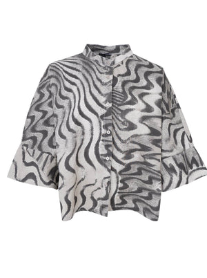 BCALLY loose shirt - Pixel Sand