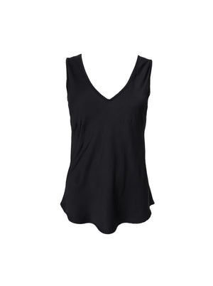 BCMABEL double v-neck top - Black