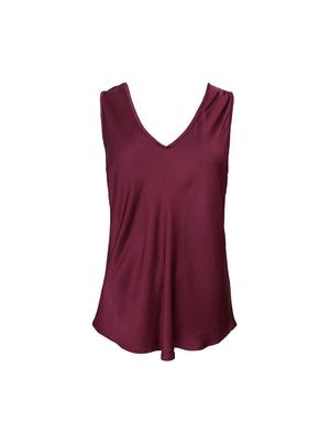 BCMABEL double v-neck top - Plum