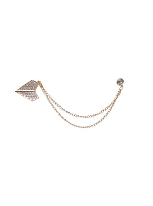 BCPYRAMIDE brooch pin-set - Golden Colored