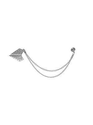 BCPYRAMIDE brooch pin-set - Silver Colored