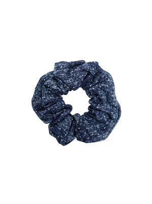 BCSIF denim scrunchie w/stones - Dark Denim Blue