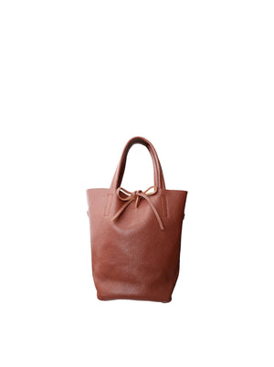 BCCHRISTY mini leather tote bag - Chocolate