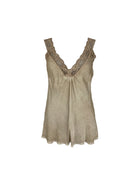 BCBEA lace top - VINTAGE DYED - Champagne - Black Colour