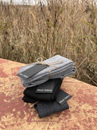 BCMALIKA kneehigh rib sock - Dk. Grey - Black Colour