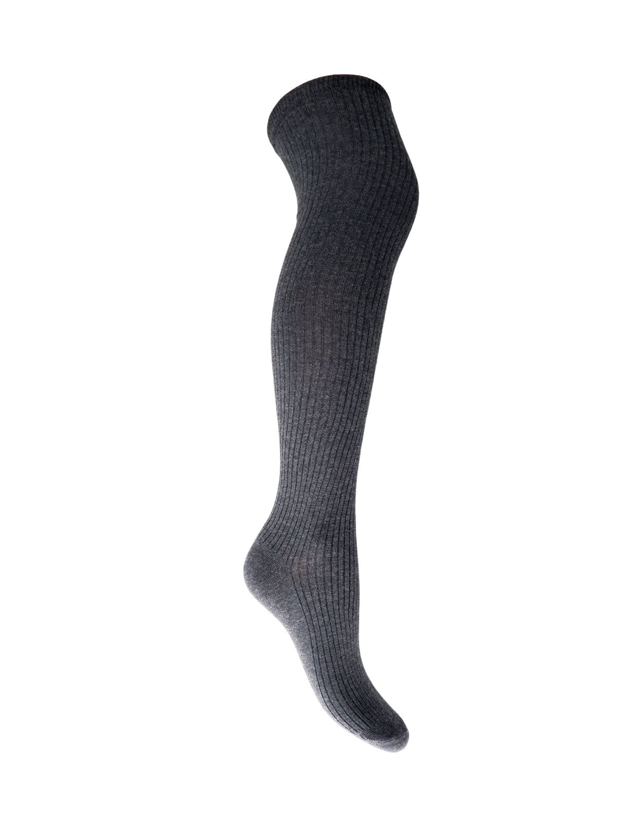 BCMALIKA kneehigh rib sock - Dk. Grey - Black Colour
