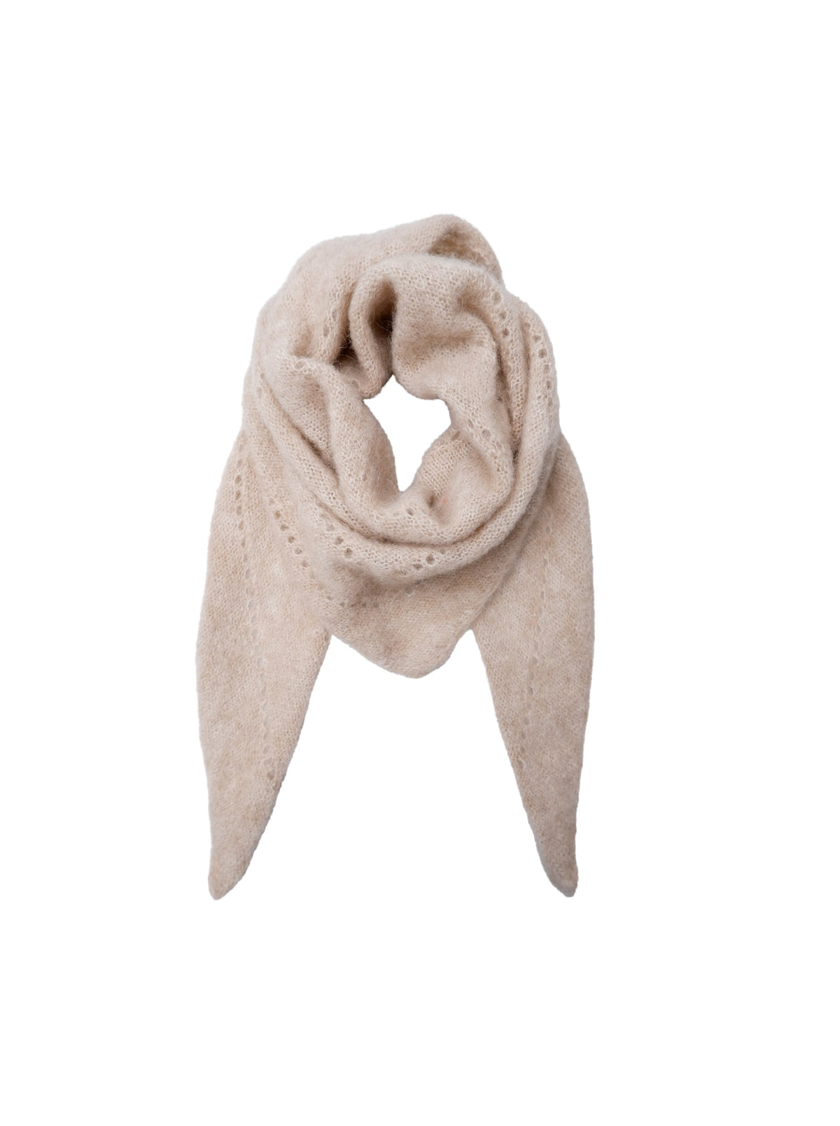 BCDELL knitted mini scarf - Natural - Black Colour