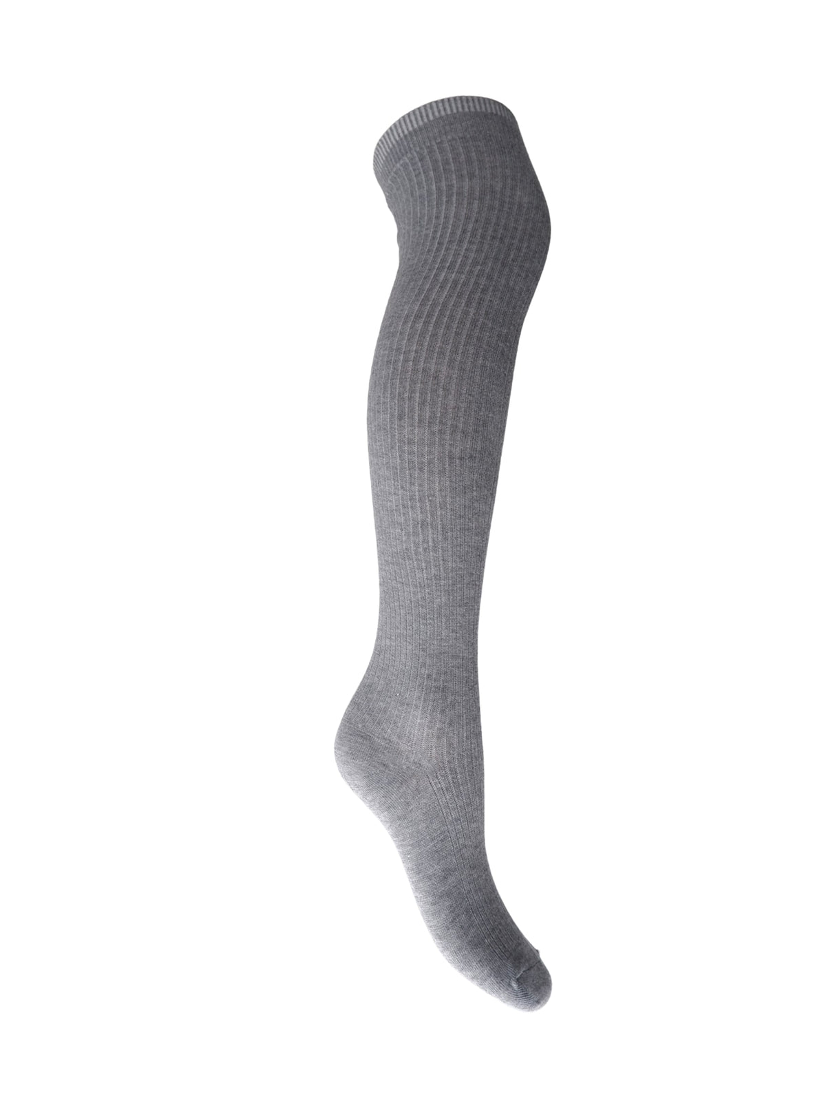 BCMALIKA kneehigh rib sock - Lt. Grey - Black Colour