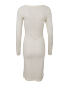 BCTEA ls slip dress - Off White - Black Colour